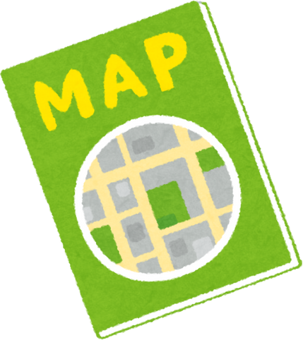 Hand Drawn Illustration of a Green Map Book